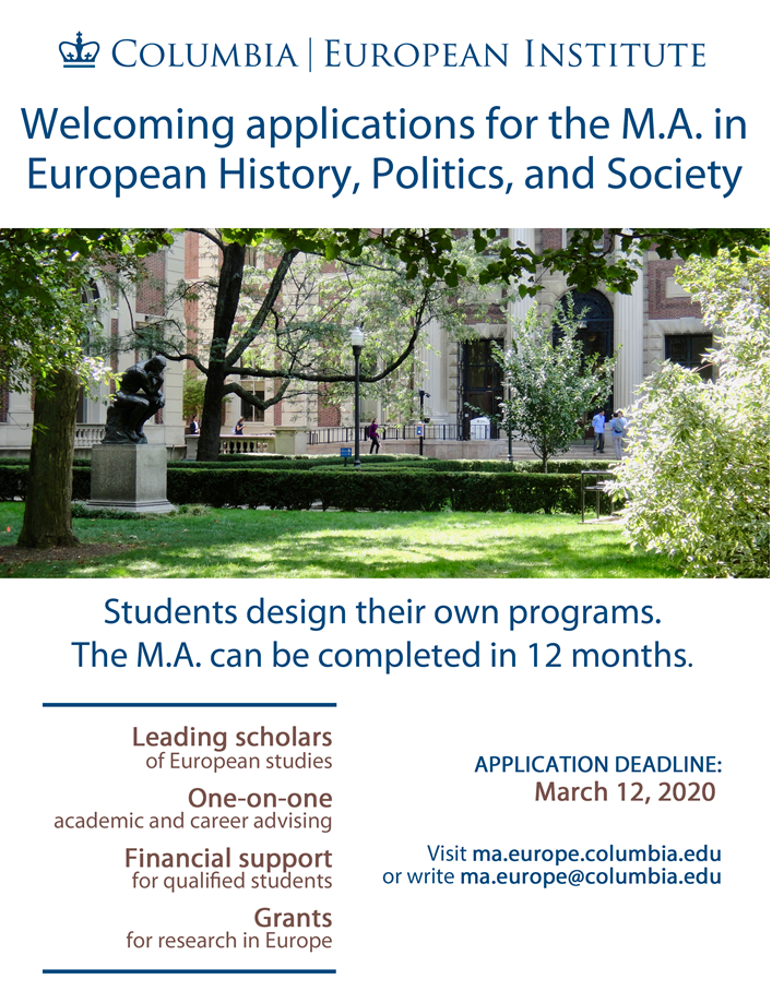 Leading scholars of European studies. One-on-one academic and career advising. Financial Support for qualified students. grants for research in Europe. application deadline, March 12, 2020. 